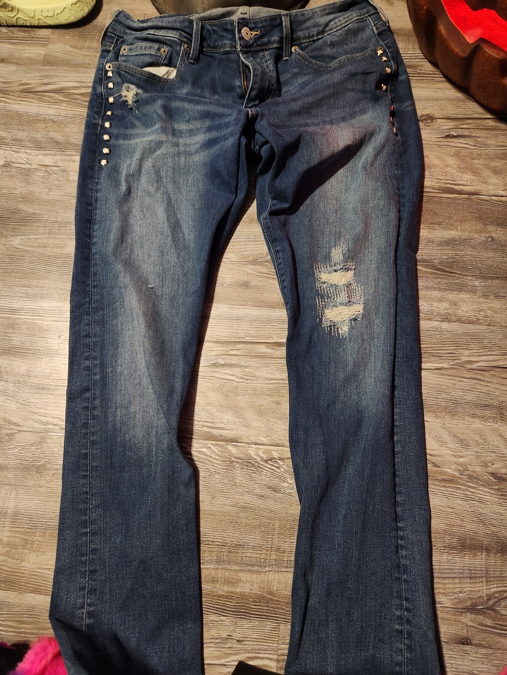 Levi's Dark Blue Bootcut Jeans with Stud Accents
